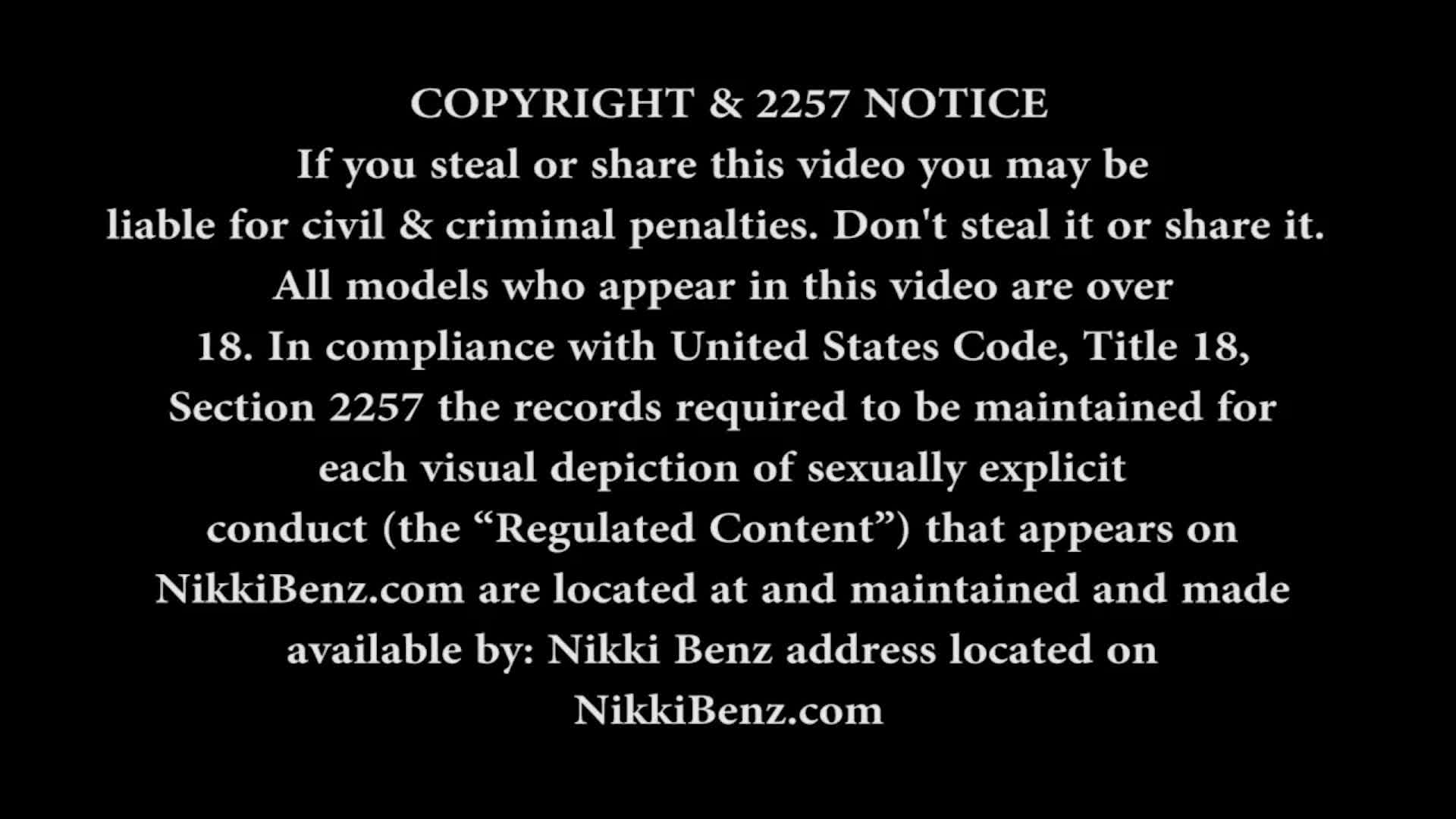Video 973292 from Nikki Benz
