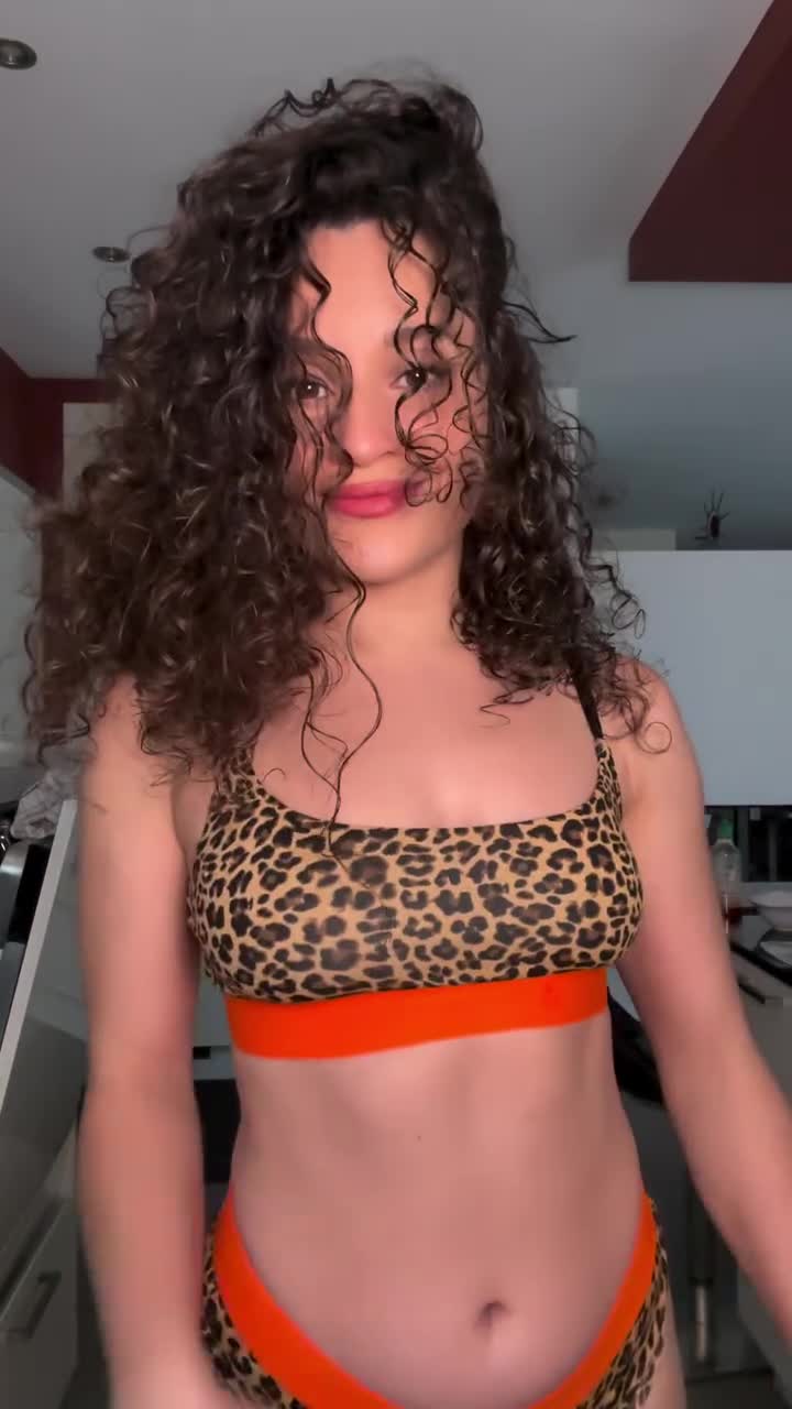 SmallCurlyFry — Cheetah Print Bikini In Bedroom thumbnail