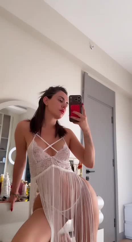 Ece Ronay — White Sheer Lingerie In Bedroom thumbnail