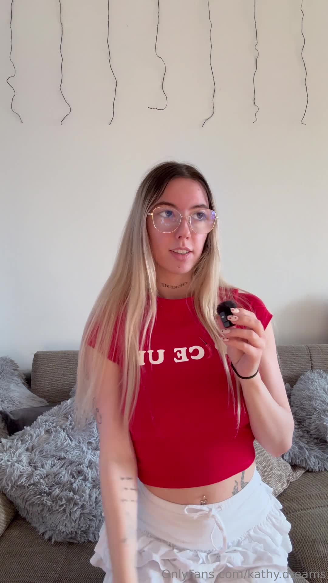 Kathy.Dreams — Red Lingerie In Living Room, 5:17 thumbnail
