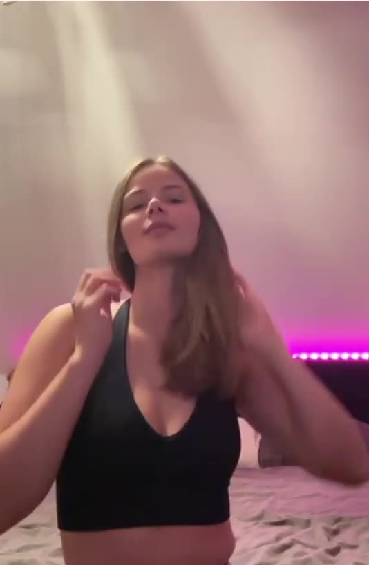 Emiliy Dreams — Black Top, Green Panties In Bedroom thumbnail